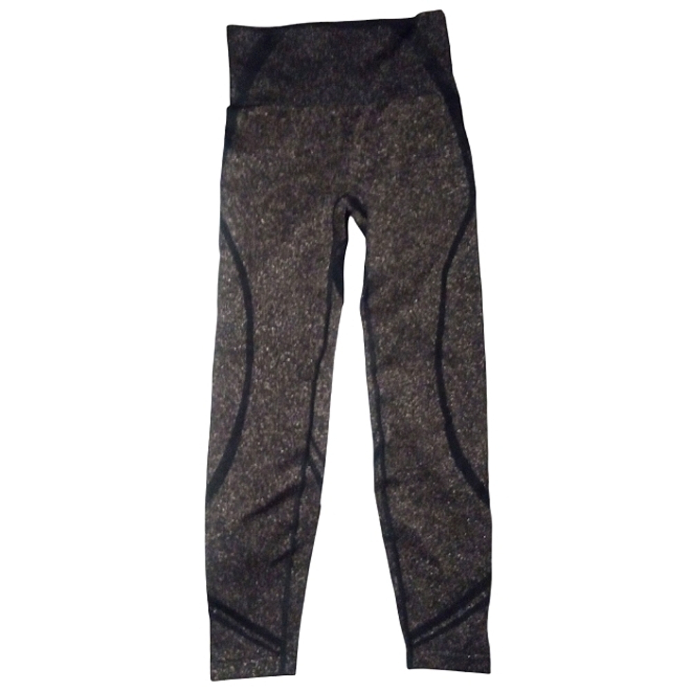 Victoria Secret Black & Gold Seamless Lifting Athletic Pants Size Medium